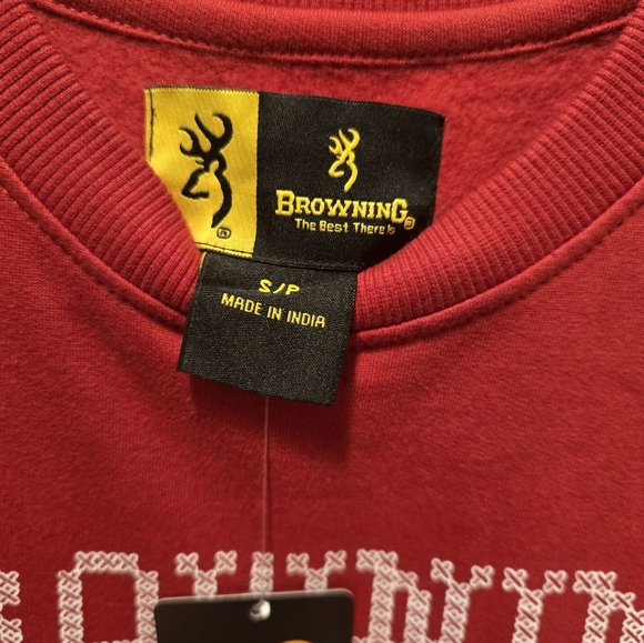 NEW Browning Men's Red Christmas Sweater Size Small - Picture 3 of 6
